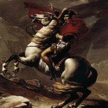 Bonaparte, Calm on a Fiery Steed, Crossing the Alps 1801