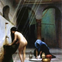 A Moorish Bath Turkish Woman Bathing No 2