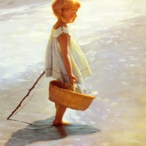 Young Girl On A Beach