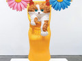 cat-on-a-clothesline-orange-artwork
