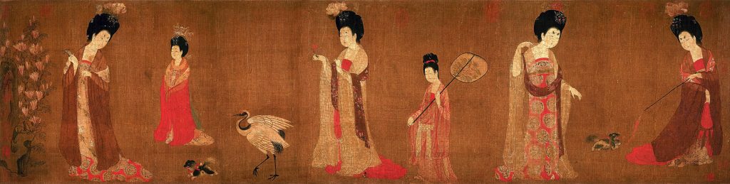  Zhou Fang (Attr.), Court Ladies Adorning Their Hair With Flowers, 8th Century