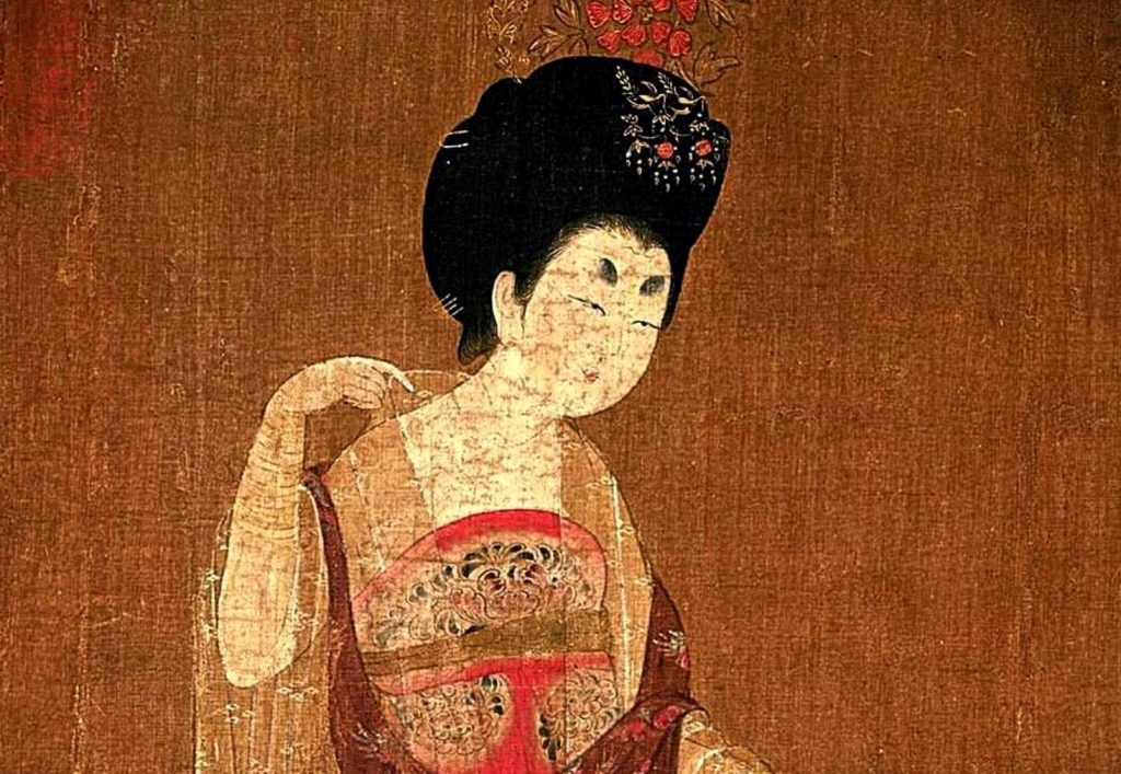  Zhou Fang (Attr.), Court Ladies Adorning Their Hair With Flowers, 8th Century