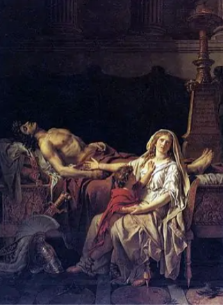 Andromache Mourning Hector by Jacques Louis David