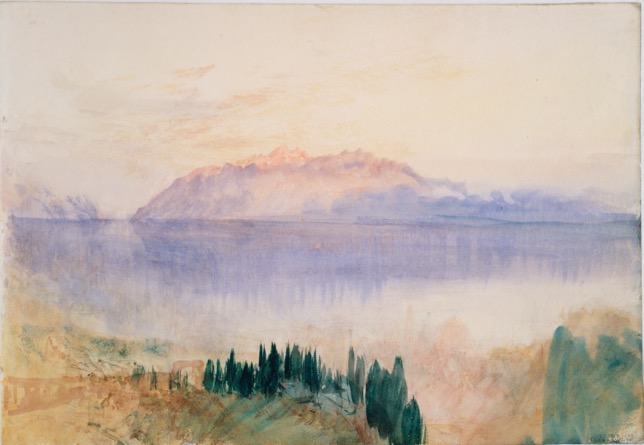 Watercolor Painted By William Turner, Lake Geneva, 1840