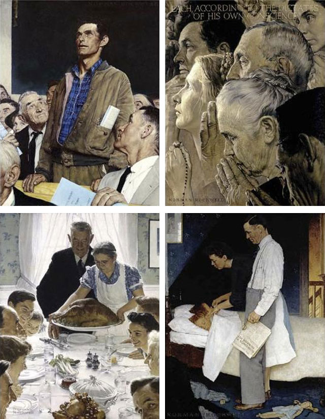 Norman Rockwell "Four Freedoms" 1943