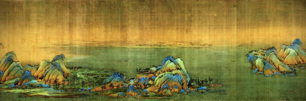 Chinese paintings: Gu Hongzhong (attr.), The Night Revels of Han Xizai, 10th century, handscroll, ink and colors on silk, Palace Museum, Beijing, China. Detail. Gu Hongzhong (attr.), The Night Revels of Han Xizai, 10th century, handscroll, ink and colors on silk, Palace Museum, Beijing, China. Detail.  Recommended  ART TRAVELS  7 Amazing Chinese Museums  ASIAN ART  Chinese Traditional Painting: Interesting Stories  ASIAN ART  Contemporary Art Made in China  freestar With thousands of years of continuous history, China is one of the world’s oldest civilizations. It is also one of the most culturally unique nations. Throughout many centuries, Chinese artists depicted landscapes, animals, and beauties with attention to detail. Instead of using flat canvases, they mostly created paintings on hand scrolls. Some of these paintings are now in the hearts of more than a billion people. Explore the top 10 most famous Chinese paintings spanning about 1400 years. And, perhaps, some of these handscrolls could also win your heart.  First, let’s dive into the Luo River and find a nymph.  1. The Nymph of the Luo River – Gu Kaizhi Gu Kaizhi (copy after), The Nymph of the Luo River, detail, 10-13th century, handscroll, ink and colors on silk, Chinese Gu Kaizhi (copy after), The Nymph of the Luo River, 10-13th century, handscroll, ink and colors on silk, Palace Museum, Beijing, China. Detail. The legend has it that Cao Zhi (192-232), a prince of the state of Cao Wei, fell in love with the magistrate’s daughter. However, she married his brother, Cao Pi, and the prince became dejected. Later, he composed an emotional poem about the love between a goddess and a mortal. In the 4th century, Gu Kaizhi (ca. 344-ca. 406), a Chinese artist, was moved by the story and illustrated the poem.  Unfortunately, the original 4th-century painting was lost. However, artists made several copies of the Nymph of the Luo River, probably during the Song dynasty (960-1279). The painting is in the form of a long scroll, which describes the plot in sections. Therefore, as with all Chinese handscrolls, to understand their meaning, it is best to view them from right to left. Let’s unfold the scroll and find out about this beautiful story.  Gu Kaizhi (copy after), The Nymph of the Luo River, detail, 10-13th century, handscroll, ink and colors on silk, Chinese paintings Gu Kaizhi (copy after), The Nymph of the Luo River, 10-13th century, handscroll, ink and colors on silk, Palace Museum, Beijing, China. Detail. In the beginning, Cao Zhi travels with a group of attendants and has to cross the Luo River. Here, Gu Kaizhi gives full play to his artistic imagination. Through clever composition and the application of vivid colors, he depicts the meeting between Cao Zhi and the nymph, Fu Fei. She flows lightly and stops when she wants to go. Then, the prince finds out that Fu Fei is a nymph. Captivated by her charm, Cao falls in love with Fu Fei. In the poem, he praises the nymph’s beauty.  Fu Fei’s Beauty Gazing at her from afar, She shines like the sun rising above the rosy mists of dawn; Observing her close by, She is as luminous as a lotus emerging from clear ripplets.  Cao Zhi, Ode to the Nymph of the Luo River, 222. Translated by R.J. Cutter.  Gu Kaizhi (copy after), The Nymph of the Luo River, 10-13th century, handscroll, ink and colors on silk, Palace Museum, Beijing, China. Detail. Chinese paintings Gu Kaizhi (copy after), The Nymph of the Luo River, 10-13th century, handscroll, ink and colors on silk, Palace Museum, Beijing, China. Detail. If you want to tell a person how beautiful they are, you can use this poem as a source of inspiration. As for the nymph, she is dignified, sometimes she wanders in the water, sometimes she flies in the clouds. Fu Fei is singing and dancing in the air, she and Cao Zhi see each other. Alas, the paths of gods and humans are different. The love between a mortal poet and a nymph does not last long. Thus, accompanied by flying fish and sea dragons with long antlers, Fu Fei bids Cao farewell, then vanishes. Cao is searching in vain for the nymph. Longing for her, he spends a sleepless night.  Gu Kaizhi (copy after), The Nymph of the Luo River, 10-13th century, handscroll, ink and colors on silk, Palace Museum, Beijing, China. Detail. Chinese paintings Gu Kaizhi (copy after), The Nymph of the Luo River, 10-13th century, handscroll, ink and colors on silk, Palace Museum, Beijing, China. Detail. Cao Zhi’s poem is clearly a love story. However, it can also be interpreted as an allegory for his failed attempts to gain a position to serve the regime. Still, the poem speaks about the nature of love and reflects the brevity of life in a time of frequent war.  Mythical Animals of the Luo River In many Chinese traditional paintings, nature is depicted prominently. However, because this handscroll narrates the story, the landscape serves as a mere stage for various scenes. Here, people and animals appear larger than simplified trees, clouds, and mountains. Moreover, birds and dragons, inhabiting the painting, make the atmosphere dreamlike. The monster with a dragon head and in the dressed-to-impress white pantaloon trousers seems to agree.  Gu Kaizhi (copy after), The Nymph of the Luo River, 10-13th century, handscroll, ink and colors on silk, Palace Museum, Beijing, China. Detail. Chinese paintings Gu Kaizhi (copy after), The Nymph of the Luo River, 10-13th century, handscroll, ink and colors on silk, Palace Museum, Beijing, China. Detail. Furthermore, Gu Kaizhi depicts water as smooth, rippling, or swirling. These different representations reflect melancholy, excitement, or surprise. Although the monsters are running on the river, it looks as if they are soaring in the air. This approach enhances the atmosphere of the painting and makes it interesting and memorable. Now we can see why the Nymph of the Luo River is a masterpiece and a famous painting.  2. Emperor Taizong Receiving the Tibetan Envoy – Yan Liben In the 7th century, Tibet admired the Tang dynasty of China. In 634, on an official state visit to China, Tibetan King Songtsen Gampo (569-ca. 649) fell in love with and pursued Princess Wencheng’s hand. He sent envoys and tributes to China but was refused. Consequently, Gampo’s army marched into China, burning cities until they reached Luoyang, where the Tang Army defeated the Tibetans.  Yan Liben (copy after), Emperor Taizong Receiving the Tibetan Envoy, 14th century, handscroll, ink and colors on silk, Palace Museum, Beijing, China. Detail. Yan Liben (copy after), Emperor Taizong Receiving the Tibetan Envoy, 14th century, handscroll, ink and colors on silk, Palace Museum, Beijing, China. Detail. Nevertheless, Emperor Taizong (598–649) finally gave Gampo Princess Wencheng in marriage. Yan Liben (ca. 600–673), a Chinese artist, showed the encounter between the Tang dynasty and Tibet in his painting Emperor Taizong Receiving the Tibetan Envoy. As with other early Chinese paintings, this scroll is probably a Song dynasty (960–1279) copy from the original. We can see the emperor in his casual attire sitting on his sedan.  Yan Liben (copy after), Emperor Taizong Receiving the Tibetan Envoy, 14th century, handscroll, ink and colors on silk, Palace Museum, Beijing, China. Detail. Yan Liben (copy after), Emperor Taizong Receiving the Tibetan Envoy, 14th century, handscroll, ink and colors on silk, Palace Museum, Beijing, China. Detail. On the left, one person in red is the official in the royal court. The fearful Tibetan envoy stands in the middle and holds the emperor in awe. The person farthest to the left is an interpreter. Emperor Taizong and the Tibetan minister represent two sides. Therefore, their different manners and physical appearances reinforce the dualism of the compo­sition. These differences emphasize Taizong’s political superiority.  Yan Liben uses vivid colors to portray the scene. Moreover, he skillfully outlines the characters, making their expression lifelike. He also depicts the emperor and the Chinese official larger than the others to emphasize the status of these characters. Therefore, not only does this famous handscroll have historical significance but it also shows artistic achievement.  Tibetan King Songtsen Gampo with His Wives Songtsen Gampo and his wives, Princess Bhrikuti of Nepal (viewer’s left) and Princess Wencheng of China (viewer’s right). Songtsen Gampo and his wives, Princess Bhrikuti of Nepal (viewer’s left) and Princess Wencheng of China (viewer’s right). Photo by Ernst Stavro Blofeld via Wikimedia Commons (public domain). In 641, the Prime Minister of Tibet came to Chang’an to accompany the princess back to Tibet. The princess brought with her promises of trade agreements, maps on the Silk Road, and the dowry which contained not only gold but also fine furniture, silks, and porcelains. All in all, Tibetan King Songtsen Gampo had six consorts, four of them were native, and two were foreign. He is thought to be the first to bring Buddhism to the Tibetan people.  3. Court Ladies Adorning Their Hair with Flowers – Zhou Fang Zhou Fang (attr.), Court Ladies Adorning Their Hair with Flowers, detail, 8th century, handscroll, ink and colors on silk, Chinese paintings Zhou Fang (attr.), Court Ladies Adorning Their Hair with Flowers, 8th century, handscroll, ink and colors on silk, Liaoning Provincial Museum, Shenyang, China. Detail. During the Tang dynasty (618–907), China had a prosperous economy and flourishing culture. In this period, the genre of “beautiful women painting” enjoyed popularity. Coming from a noble background, Zhou Fang (ca. 730–800), a Chinese artist, created artworks in this genre. His painting Court Ladies Adorning Their Hair with Flowers illustrates the ideals of feminine beauty and the customs of the time.  Zhou Fang (attr.), Court Ladies Adorning Their Hair with Flowers, detail, 8th century, handscroll, ink and colors on silk, Chinese paintings Zhou Fang (attr.), Court Ladies Adorning Their Hair with Flowers, 8th century, handscroll, ink and colors on silk, Liaoning Provincial Museum, Shenyang, China. Detail. Fashion of Chinese Ladies In the Tang dynasty (618–907), a voluptuous body symbolized the ideal of feminine beauty. Therefore, Zhou Fang depicted the Chinese court ladies with round faces and plump figures. The ladies are dressed in long, loose-fitting gowns covered by transparent gauze. Their dresses are decorated with floral or geometric motifs. The ladies stand as though they are fashion models, but one of them is entertaining herself by teasing a cute dog.  Zhou Fang (attr.), Court Ladies Adorning Their Hair with Flowers, detail, 8th century, handscroll, ink and colors on silk, Chinese paintings Zhou Fang (attr.), Court Ladies Adorning Their Hair with Flowers, 8th century, handscroll, ink and colors on silk, Liaoning Provincial Museum, Shenyang, China. Detail. Their eyebrows look like butterfly wings. They have slender eyes, full noses, and small mouths. Their hairstyle is done up in a high bun adorned with blossoms, such as peonies or lotuses. The ladies also have a fair complexion as a result of the application of white pigment to their skin. Although Zhou Fang portrays the ladies as works of art, this artificiality only enhances the ladies’ sensuality.  Holding a long-handled fan, the maidservant follows another palace lady. Although the maidservant stands in the foreground, the lady appears larger because of her higher status. She gazes at a red flower that she holds in her hand, ready to adorn her hair with it. A beautiful crane solemnly passes nearby.  Zhou Fang (attr.), Court Ladies Adorning Their Hair with Flowers, detail, 8th century, handscroll, ink and colors on silk, Chinese paintings Zhou Fang (attr.), Court Ladies Adorning Their Hair with Flowers, 8th century, handscroll, ink and colors on silk, Liaoning Provincial Museum, Shenyang, China. Detail. By placing human figures and non-human images, the artist makes analogies be­tween them. Non-human images enhance the delicacy of the ladies who are also fixtures of the imperial garden. They and the ladies keep each other company and share each other’s loneliness.  Festival of Flowers Festival of Flowers, “Butterfly Meeting”, 2017, Chinese Festival of Flowers, Butterfly Meeting, 2017. Fuzhou Civilization. During the Festival of Flowers, courtiers adorned their hair with artificial flowers made of paper or silk. They held outdoor picnics to celebrate the revival of nature. The ladies admired the beauty of the flowers, but these blossoms also symbolized the fleeting nature of youth.  Zhou Fang not only excelled in portraying the fashion of the time. He also revealed the court ladies’ inner emotions through the subtle depiction of their facial expressions. Thus, showing the fashion of the time, this painting holds great significance in Chinese art. Nowadays, the Festival of Flowers is generally celebrated in March every year.  4. Five Oxen – Han Huang Han Huang (attr.), Five Oxen, ink and color on paper, 8th century, Chinese paintings. Han Huang (attr.), Five Oxen, ink and color on paper, 8th century, Palace Museum, Beijing, China. Detail. Han Huang (723–787), a chancellor of the Tang dynasty (618–907), painted his Five Oxen in different shapes from right to left. They stand in line and appear happy or depressed. We can treat each image as an independent painting. However, the oxen form a unified whole. Han Huang carefully observed the details. For example, horns, eyes, and expressions show different features of the oxen. They are all interesting characters, just like the five brothers. But which ox would you choose?  Han Huang (attr.), Five Oxen, ink and color on paper, 8th century, Chinese paintings. Han Huang (attr.), Five Oxen, ink and color on paper, 8th century, Palace Museum, Beijing, China. Teasing Hoo. Detail As for Han Huang, we do not know which ox he would choose and why he painted Five Oxen. In the Tang dynasty, horse painting was in vogue and enjoyed imperial patronage. By contrast, ox painting was traditionally considered an unsuitable theme for a gentleman’s study.  Han Huang (attr.), Five Oxen, ink and color on paper, 8th century, Chinese paintings. Han Huang (attr.), Five Oxen, ink and color on paper, 8th century, Palace Museum, Beijing, China. Stubborn Moo. Detail. Did Han Huang compare himself to the ox with a rein? When he placed the ox with the bush in the same painting, he could imply that he preferred a retreat and a leisurely life on the mountain. However, judging by his career and high position, Han Huang probably did not want to go into seclusion. Therefore, by painting the ox with a rein, he could show his loyalty to the emperor.  5. The Night Revels of Han Xizai – Gu Hongzhong Gu Hongzhong (attr.), The Night Revels of Han Xizai, detail, 10th century, handscroll, ink and colors on silk, Chinese painting Gu Hongzhong (attr.), The Night Revels of Han Xizai, 10th century, handscroll, ink and colors on silk, Palace Museum, Beijing, China. Detail. Suppose that you are Emperor Li Yu (ca. 937–978), but your official, Han Xizai, misses morning audiences with you and refuses to become prime minister. What would you do? You would try to find out what is going on, right? That is precisely what Li Yu did. To check what Han Xizai was doing at home, Li Yu sent Gu Hongzhong (937–975), a court painter. Therefore, he recorded what Han Xizai (902–970) did by painting The Night Revels of Han Xizai.  Gu Hongzhong (attr.), The Night Revels of Han Xizai, detail, 10th century, handscroll, ink and colors on silk, Chinese painting Gu Hongzhong (attr.), The Night Revels of Han Xizai, 10th century, handscroll, ink and colors on silk, Palace Museum, Beijing, China. Detail. Pleasures of Life It turned out that Han Xizai was disillusioned with the regime. He refused to serve and instead, he was having fun and enjoying his life. Gu Hongzhong presents a continuous story, describing the whole scene as a narrative. The painting is divided into sections as the scene progresses, with the screens as dividers. There are more than forty figures in the painting, all lifelike and with different expressions.  Gu Hongzhong (attr.), The Night Revels of Han Xizai, detail, 10th century, handscroll, ink and colors on silk, Chinese painting Gu Hongzhong (attr.), The Night Revels of Han Xizai, 10th century, handscroll, ink and colors on silk, Palace Museum, Beijing, China. Detail. For example, in the first scene, we can see Han Xizai in futou, a tall black hat, listening to the pipa, a Chinese musical instrument. The person in the red attire is a Chinese scholar. In the next scene, Han Xizai is beating a drum for the dancers. After a break, he continues to further entertain himself and listens to the music, meanwhile, his guests talk with the singers.  Gu Hongzhong cleverly arranges the composition. Each scene is relatively independent, but the composition is unified. The artist places a candlestick in one of the scenes to point out the specific time. At first glance, this painting is about personal life. However, it also hints at many customs of that period.  The Night Revels of Lao Li Wang Qingsong, The Night Revels of Lao Li, detail, 2000, chromogenic print. Wang Qingsong, The Night Revels of Lao Li, 2000, chromogenic print, private collection. Christie’s. In 2000, Wang Qingsong, a conceptual artist, created The Night Revels of Lao Li based on Gu Hongzhong’s work. In his photograph, he shows his characters in contemporary clothes to comment on current Chinese culture. His guests include average-looking men, dressed in plain casual slacks and dark shirts, lounging in house slippers. Here, Wang Qingsong is not a spy for the state or imperial court. He turned into a kind of cultural spy, appearing as a curious outsider to this strange, artificial world.  6. A Thousand Li of Rivers and Mountains – Wang Ximeng Wang Xi Meng, A Thousand Li of Rivers and Mountains, detail, 1113, handscroll, ink and colors on silk, Chinese painting. Wang Xi Meng, A Thousand Li of Rivers and Mountains, 1113, handscroll, ink and colors on silk, Palace Museum, Beijing, China. Detail. Not only did officials and scholars revel in listening to music but they also found pleasure in depicting nature. One such painter was Wang Ximeng (1096–1119). He was a prodigy and Emperor Huizong of Song supposedly taught the artist. Wang Ximeng painted A Thousand Li of Rivers and Mountains when he was only 17 years old in 1113. He died several years later but left one of the largest and most beautiful paintings in Chinese history. It is nearly twelve meters in length.  Wang Xi Meng, A Thousand Li of Rivers and Mountains, detail, 1113, handscroll, ink and colors on silk, Chinese painting. Wang Xi Meng, A Thousand Li of Rivers and Mountains, 1113