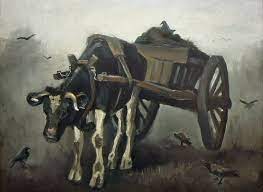 "Cart with a Black Bull" - Van Gogh 1884