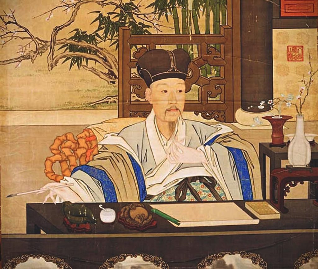 Giuseppe Castiglione (Lang Shining), Qianlong in his studies, 18th century. Wikimedia Commons.
