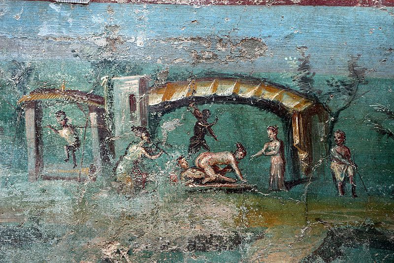 Wall painting from Casa dell'efebo, Pompeii