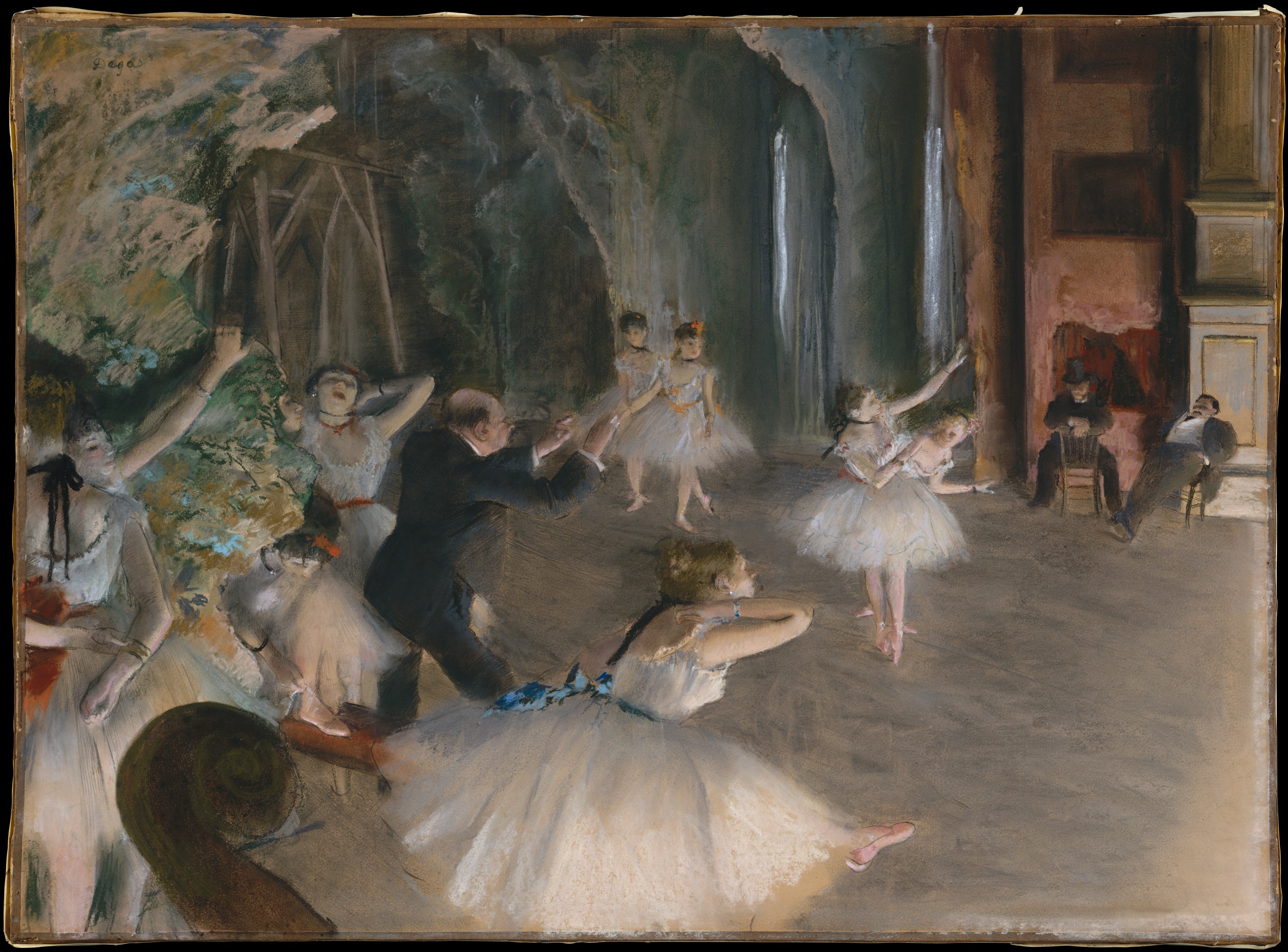 Edgar Degas, The Rehearsal of the Ballet Onstage, 1874
