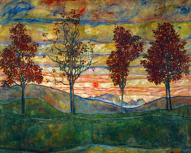 Egon Schiele - Four Trees 1917