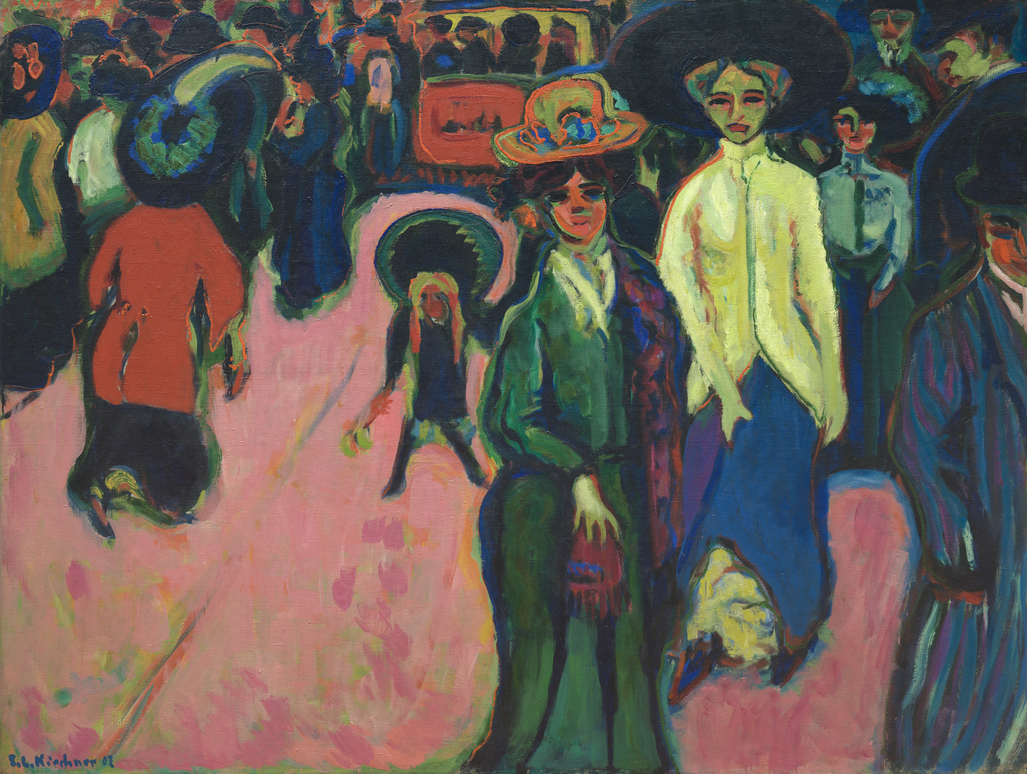 Ernst Ludwig Kirchner "Street, Dresden" 1906