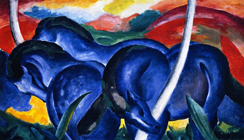 Blue Horses 1911 By Franz Marc