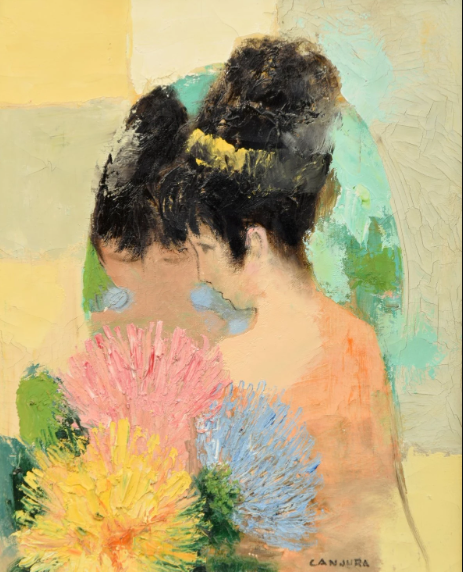 Noe Canjura  "Woman With Flowers"