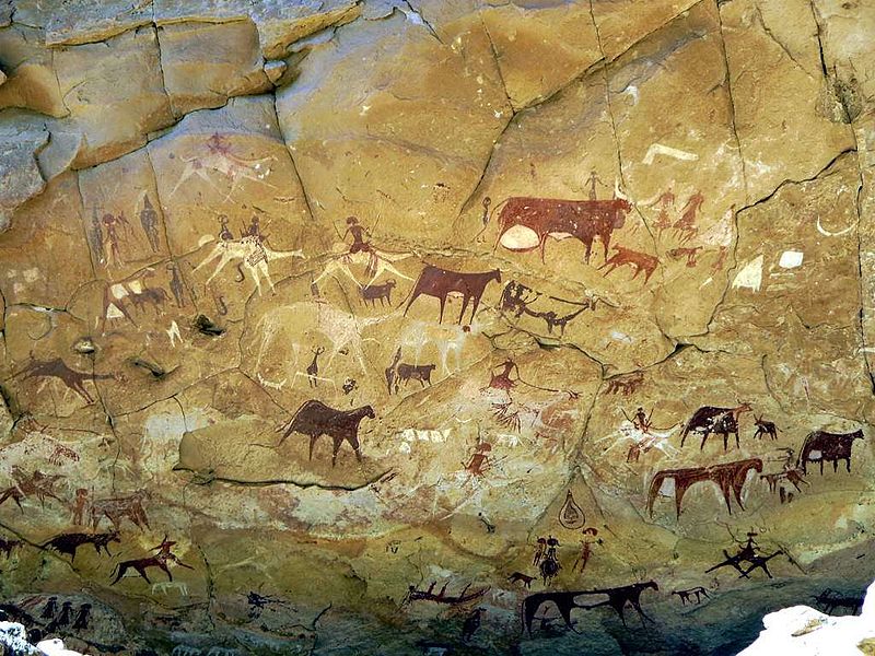 Prehistoric Rock Paintings At Manda Guéli Cave In The Ennedi Mountains