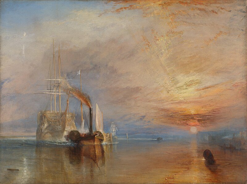 J. M. W. Turner - The Fighting Temeraire tugged to her last Berth to be broken up