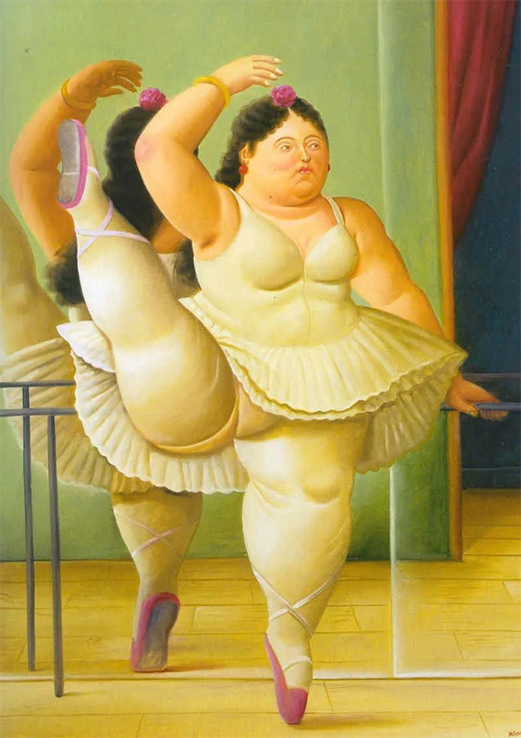 Bailarina en la barra, Fernando Botero