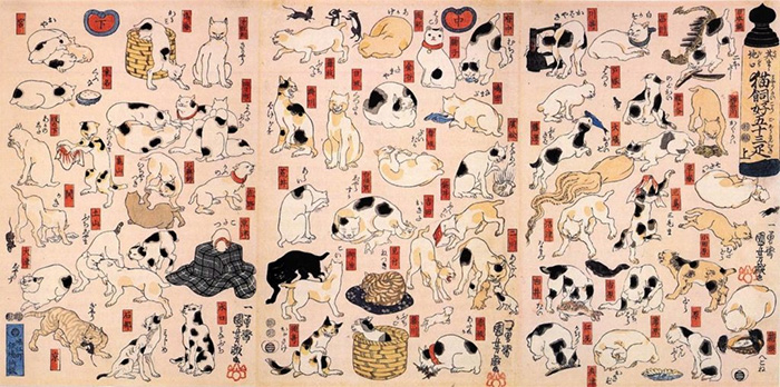 Cats Suggested as the Fifty-three Stations of the Tokaido, Utagawa Kuniyoshi