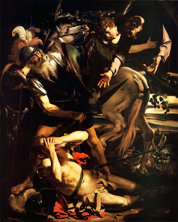 The first version of The Conversion of Saint Paul , Caravaggio