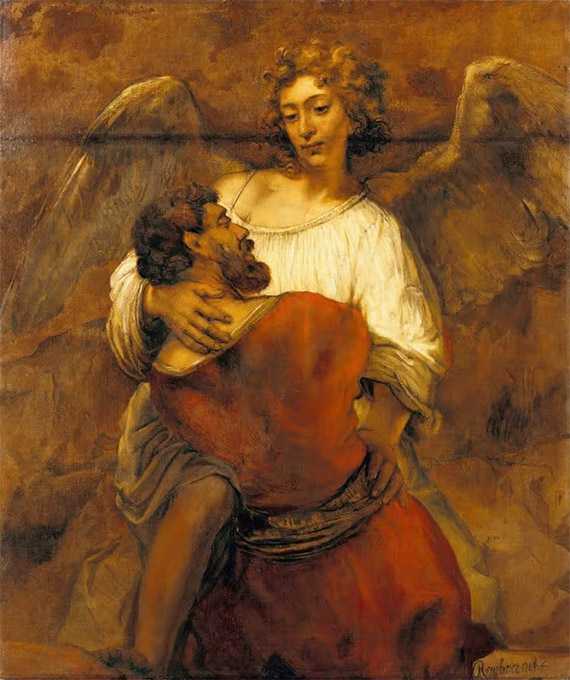 Jacob Wrestling with the Angel, Rembrandt