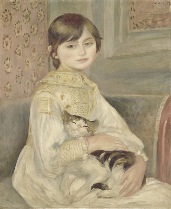 Julie Manet also known as Child with Cat, Pierre-Auguste Renoir