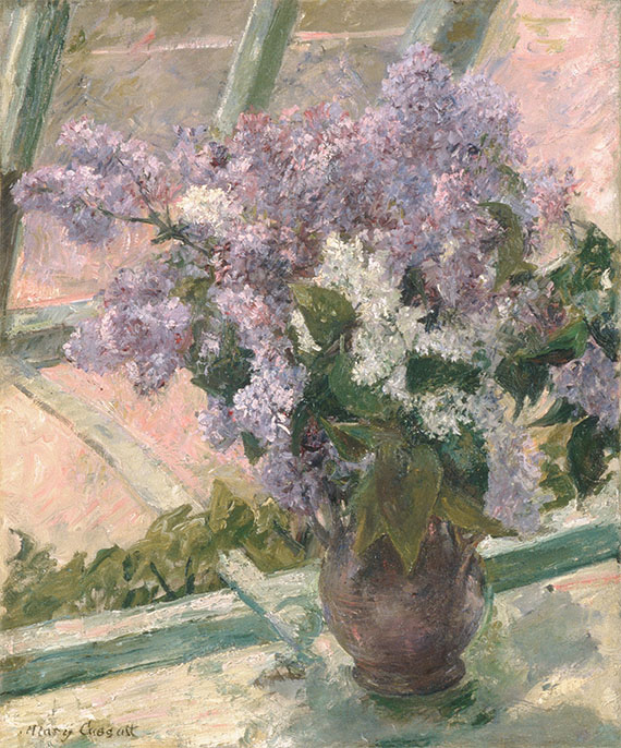 Lilacs in a Window, Mary Cassatt