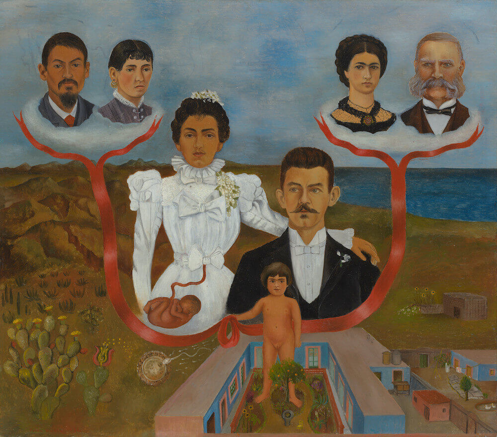 Frida Kahlo - My Grandparents, My Parents, And I (Family Tree) 1936