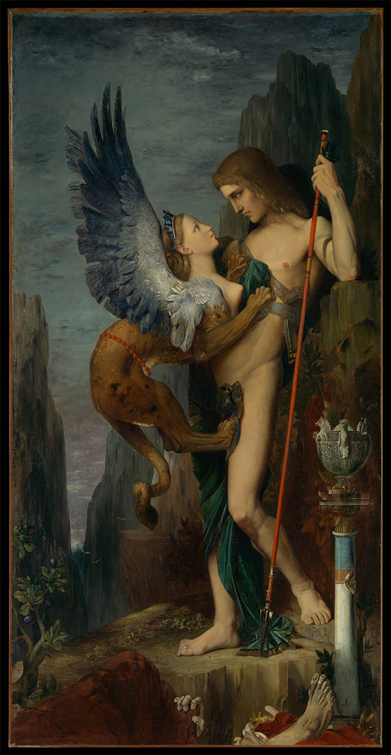 Oedipus and the Sphinx, Gustave Moreau