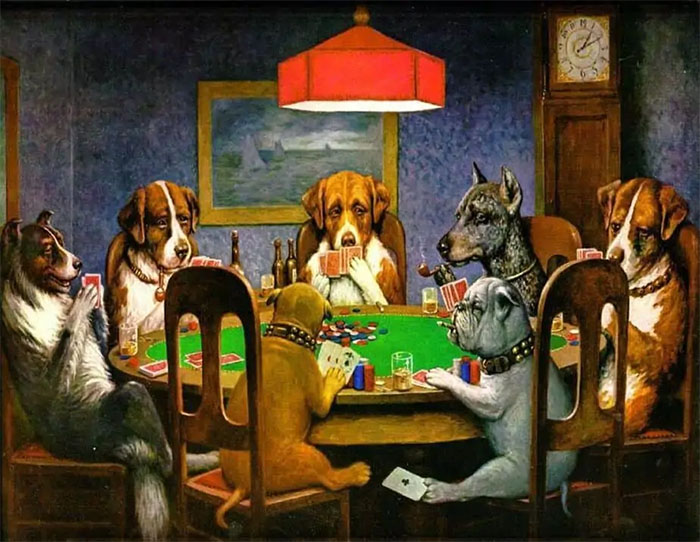 Poker Game, Cassius Coolidge