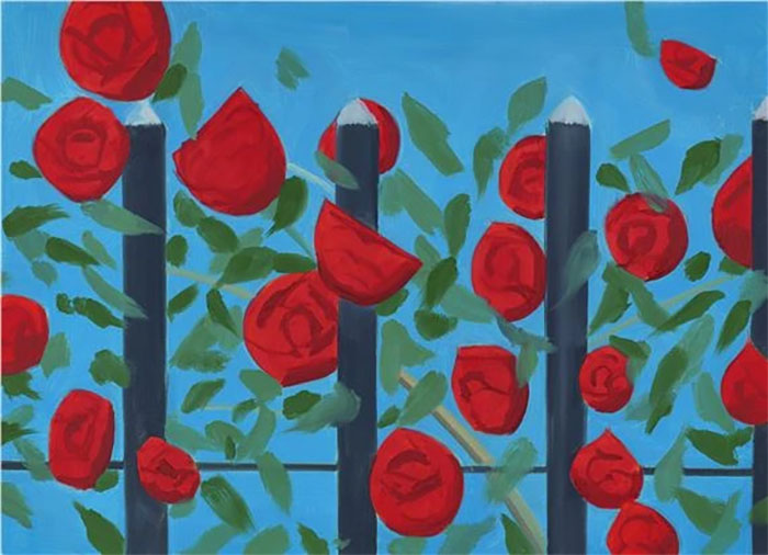 Red Roses with Blue, Alex Katz