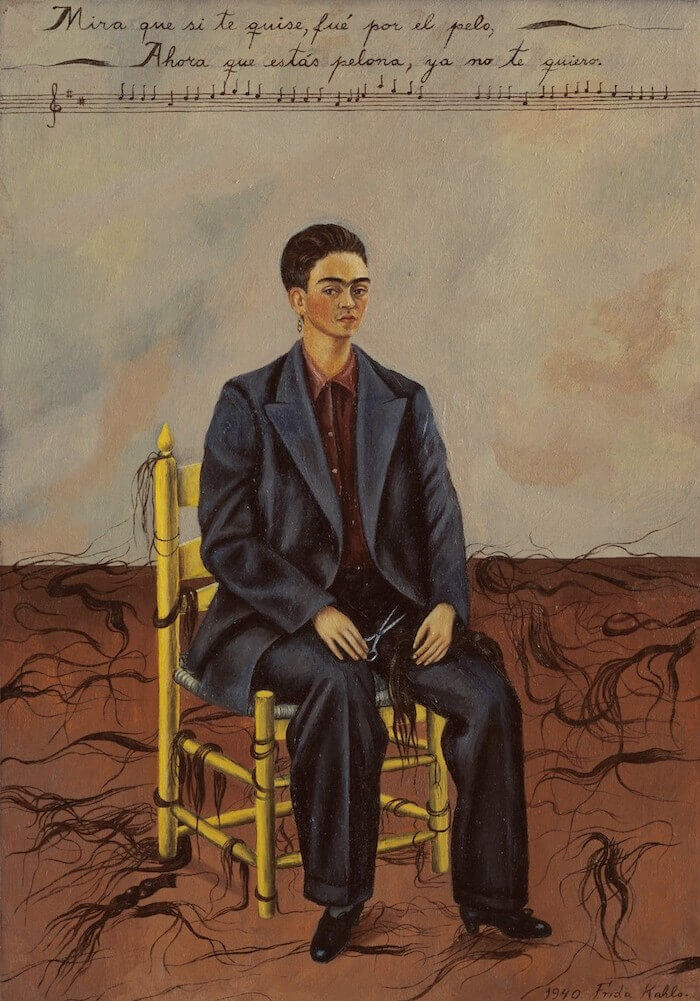 Frida Kahlo - Self Portrait With Cropped Hair 1940