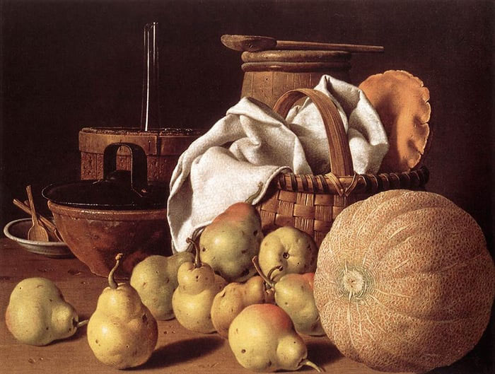 Still Life With Melon and Pears, Luis Meléndez