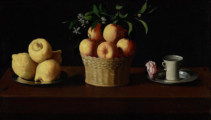 Still Life With Lemons, Oranges and a Rose, Francisco de Zurbarán