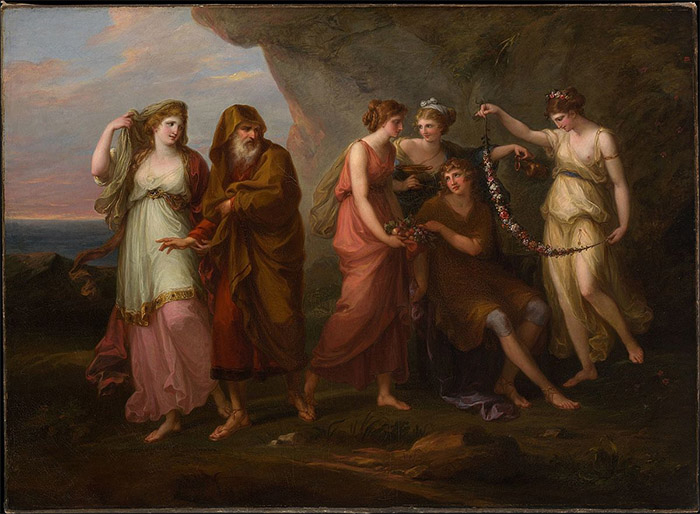 Telemachus and the Nymphs of Calypso, Angelica Kauffman