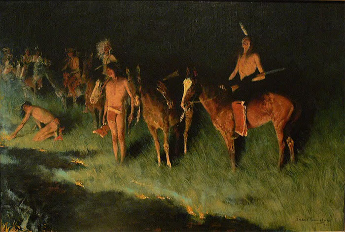 The Grass Fire, Frederic Remington