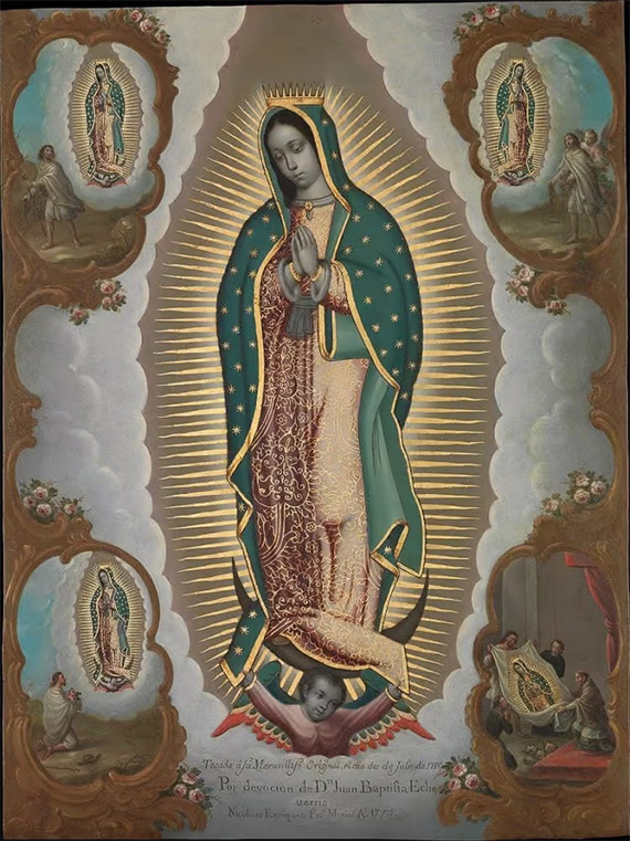 Virgin of Guadalupe with the Four Apparitions, Nicolas Enriquez